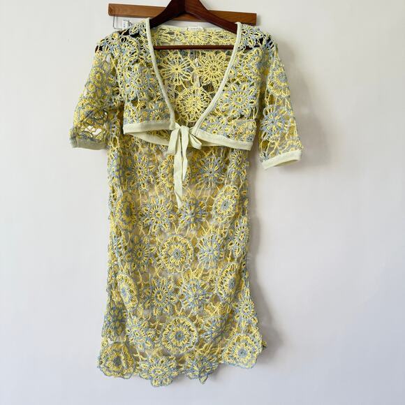 For Love & Lemons Womens Crochet Set Top and Skirt Size M